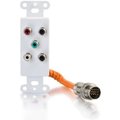 C2G Rapidrun 5 Rca Wallplate-Wht Mf 60098